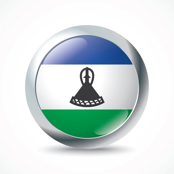 Bouton drapeau Lesotho — Image vectorielle