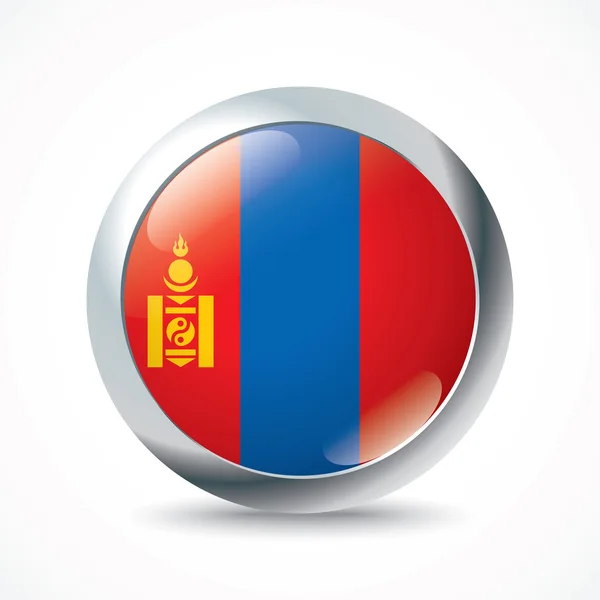 Flaggenknopf der Mongolei — Stockvektor