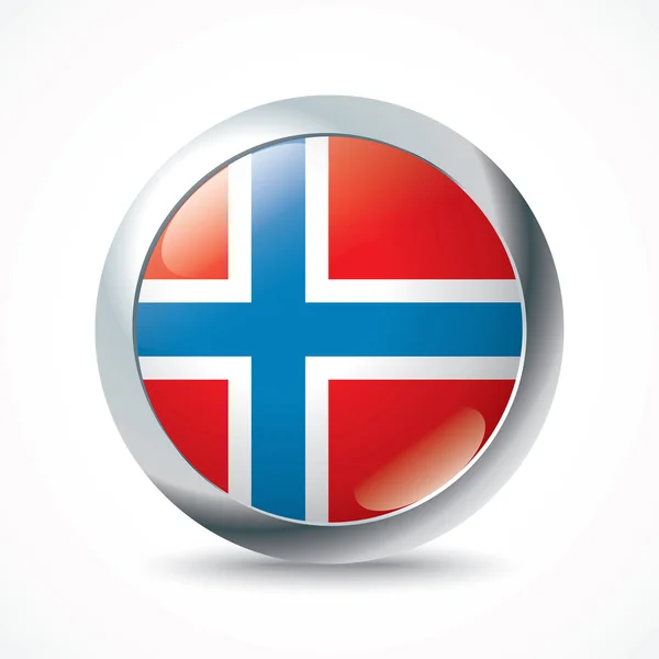 Κουμπί σημαία Νορβηγίας — Διανυσματικό Αρχείο