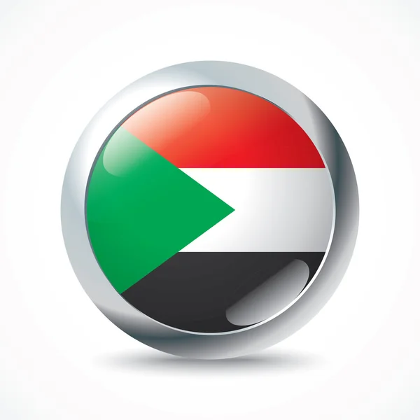 苏丹国旗按钮 — 图库矢量图片