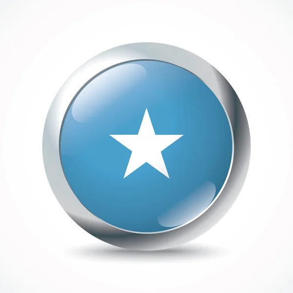 Botón bandera de Somalia — Vector de stock