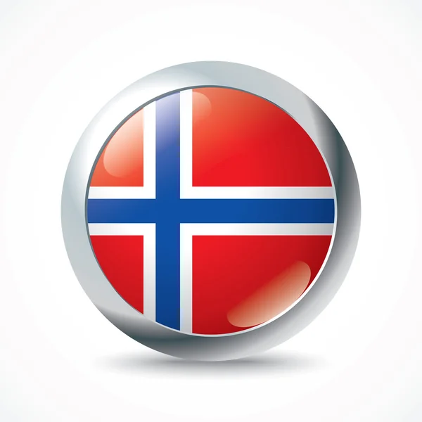 Botón bandera de Svalbard — Vector de stock