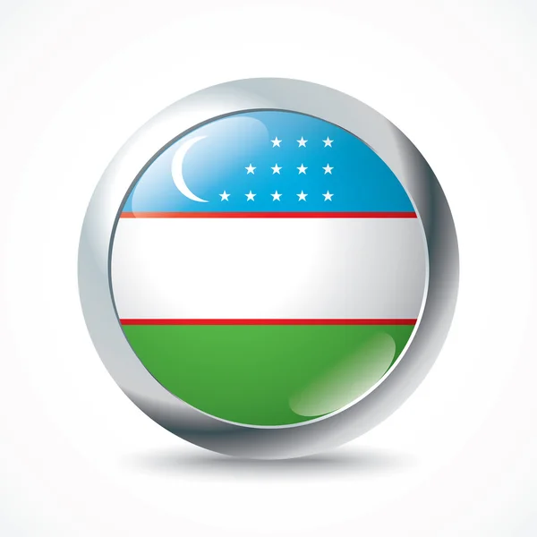 Oezbekistan knop markeren — Stockvector