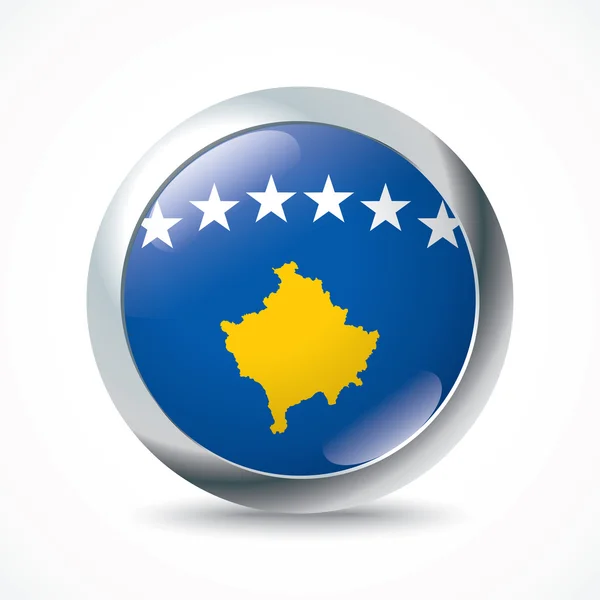Κουμπί "σημαία" Κοσσυφοπέδιο — Διανυσματικό Αρχείο