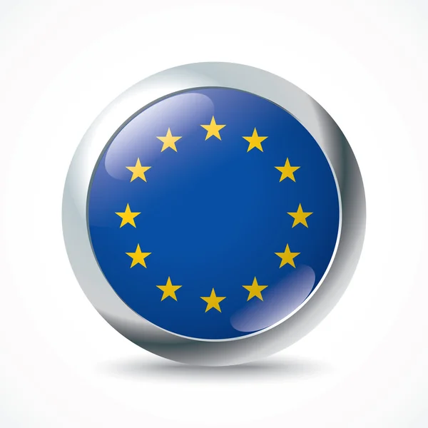 Europaflaggenknopf — Stockvektor