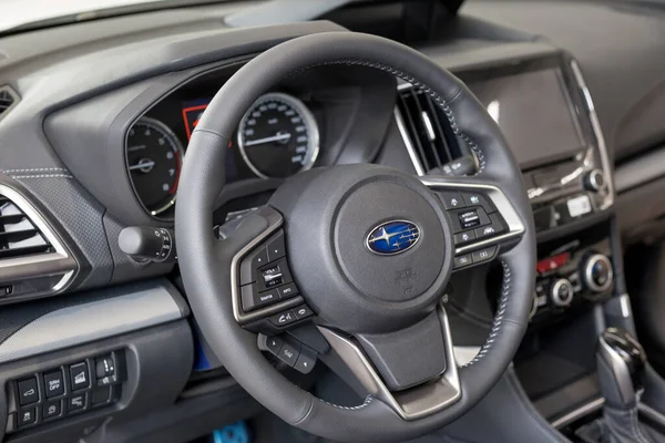 Ryssland Izjevsk Augusti 2020 Subaru Showroom Interiör Modern Bil Subaru — Stockfoto