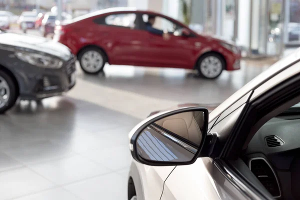 Neuwagen Autohaus Thematisch Verschwommener Hintergrund Mit Bokeh Effekt Autohaus Prestigefahrzeuge — Stockfoto