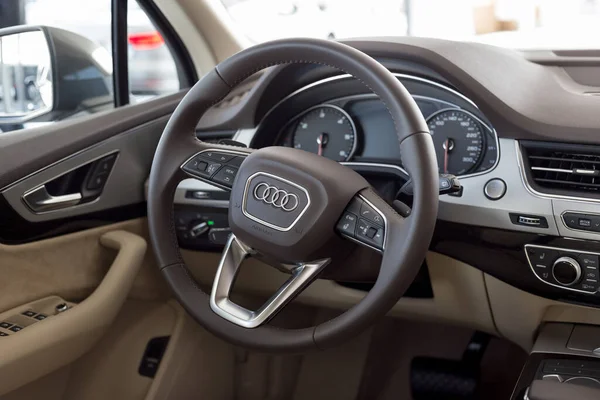 Russia Izhevsk September 2019 Audi Showroom Interior New Quattro Dealer — Stock Photo, Image