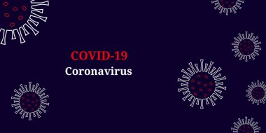 Yeni Coronavirus ncov-2019 'un soyut modeli. Coronavirus covid-19 salgını. Coronavirus tehlikesi ve halk sağlığı risk hastalığı. Vektör illüstrasyonu.