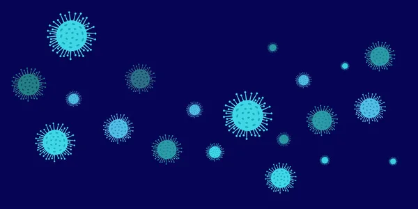 Ognisko Nowego Koronawirusa Ncov 2019 Abstrakcyjny Model Wirus Koronawirusu Covid — Wektor stockowy