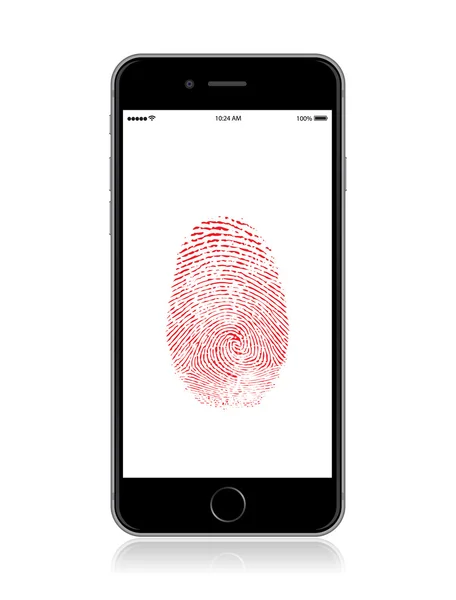 Smartphone fingerprint aplikacji — Wektor stockowy