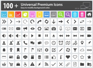 Media Icons, Web Icons, Arrow Icons, Setting Icons, Cloud Icons, clipart