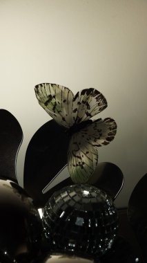 Karanlık cam toplar ve kelebekler vs. karanlık topları