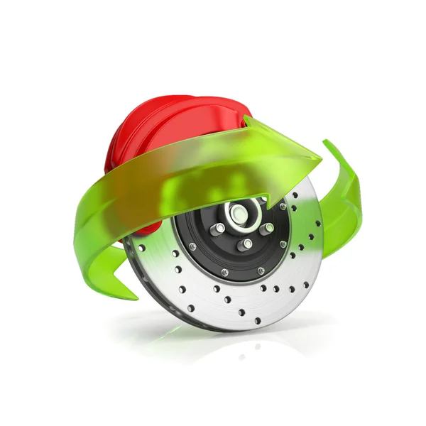 Brake disc on a white background — Stock Photo, Image