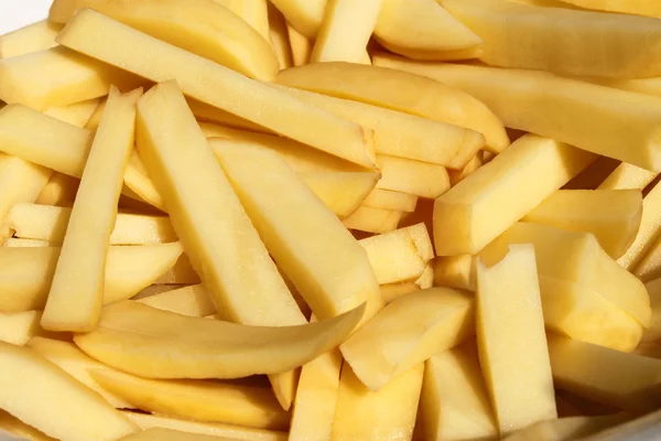 Hoop van rauwe aardappel strips — Stockfoto