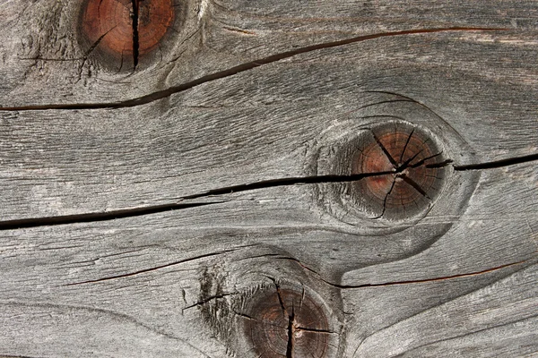 Vieille planche en bois décolorée avec anneaux annuels — Photo