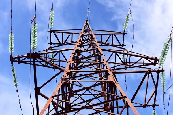 High-voltage electric tower — Stock Photo, Image