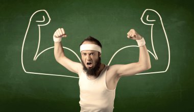 Sıska öğrenci kas istiyor.