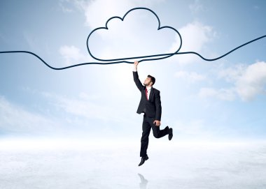 İşadamı conept asılı