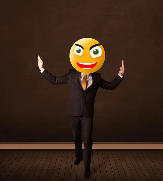 Businessman with smiley face — Stock Photo, Image