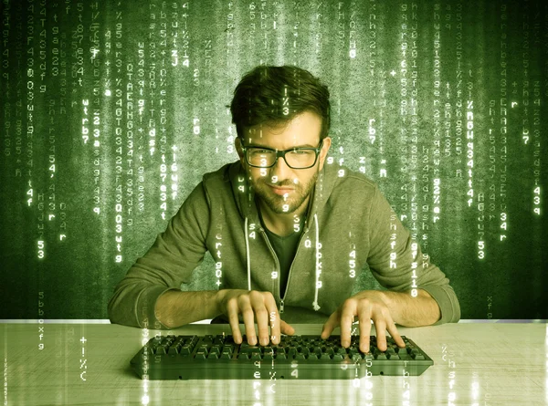 Online-Hacking im Gange — Stockfoto