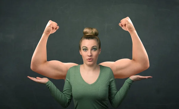 Strong and muscled arms concept — Stock Photo, Image