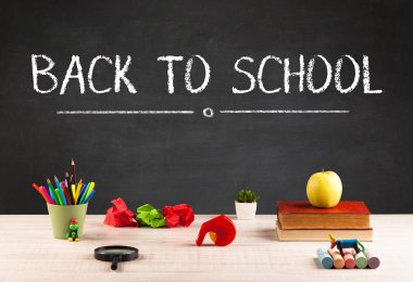 Okula dönüş konsepti.