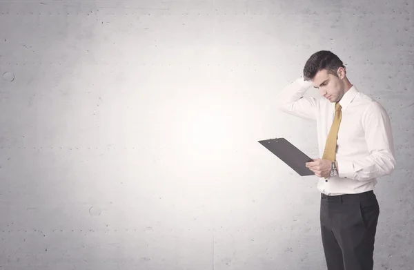 Elegant businessman with clear background — Stock Photo, Image