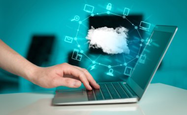 El bir Cloud Computing diyagram ile çalışma