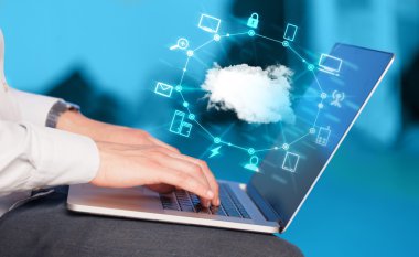 El bir Cloud Computing diyagram ile çalışma