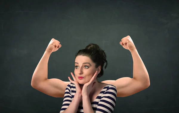 Strong and muscled arms concept — Stock Photo, Image