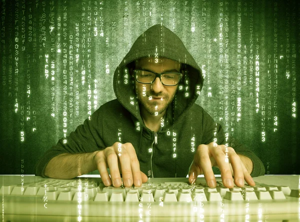 Online-Hacking im Gange — Stockfoto