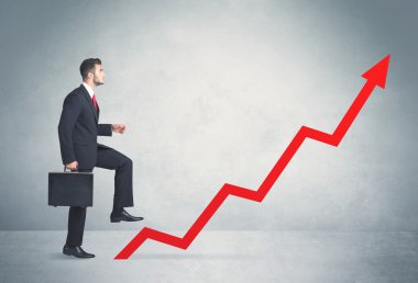 Kırmızı grafik oku tırmanma