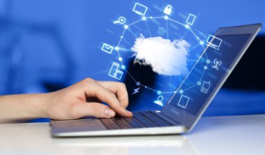 El bir Cloud Computing diyagram ile çalışma