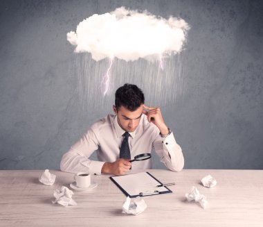 Ofisteki stresli iş adamı