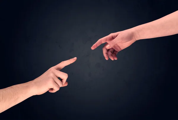 Hand about to touch another one — Stock Photo, Image
