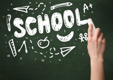 Okul hakkında el yazısı siyahi.