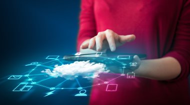 Bulut ağı teknolojisiyle el ele tutuşma tabletini kapat