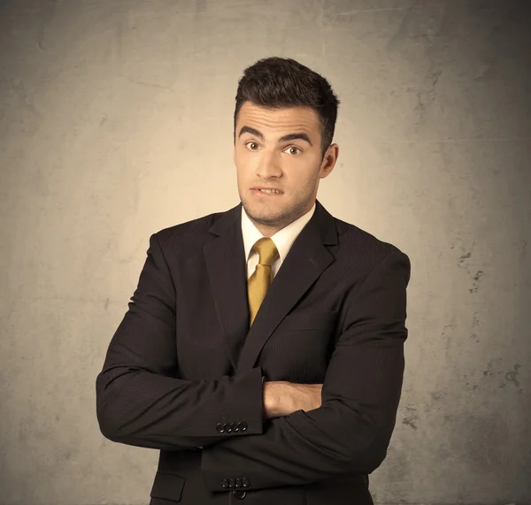 Sales worker making face expressions — Stock Photo, Image