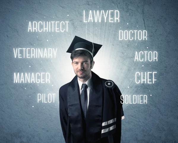 Graduete person looking for professions — Stock Photo, Image