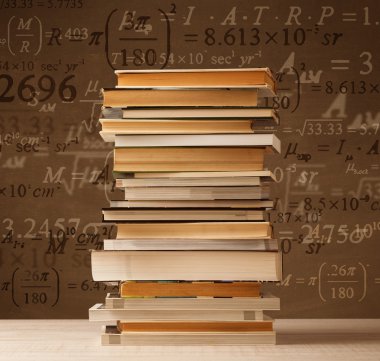 Matematik formüllü klasik arkaplan kitapları 