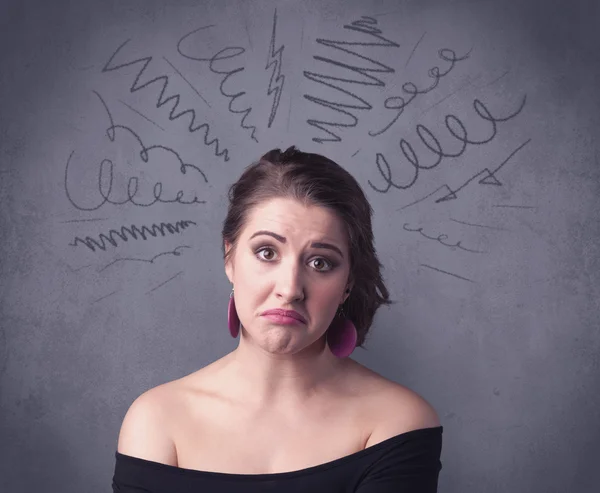 Chica con expresión facial divertida — Foto de Stock