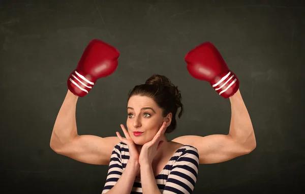 Bras boxeurs forts et musclés — Photo