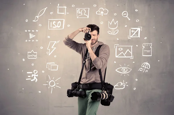 Photographe apprendre à utiliser la caméra — Photo