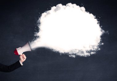 Düz mesaj bulutla megafon