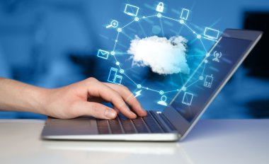 El bir Cloud Computing diyagram ile çalışma