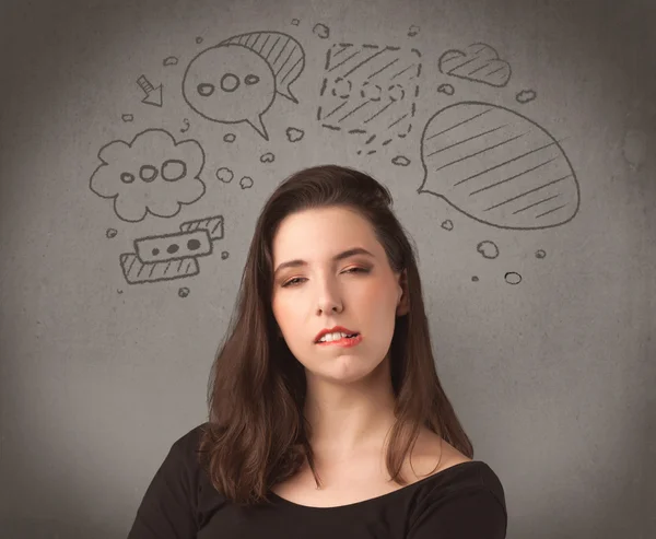 Mädchen mit lustigem Gesichtsausdruck — Stockfoto