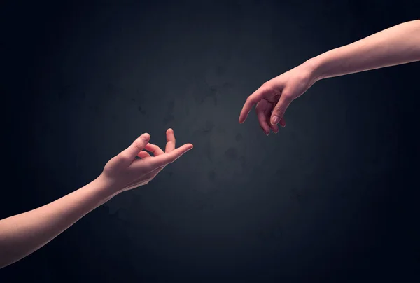 Hand about to touch another one — Stock Photo, Image