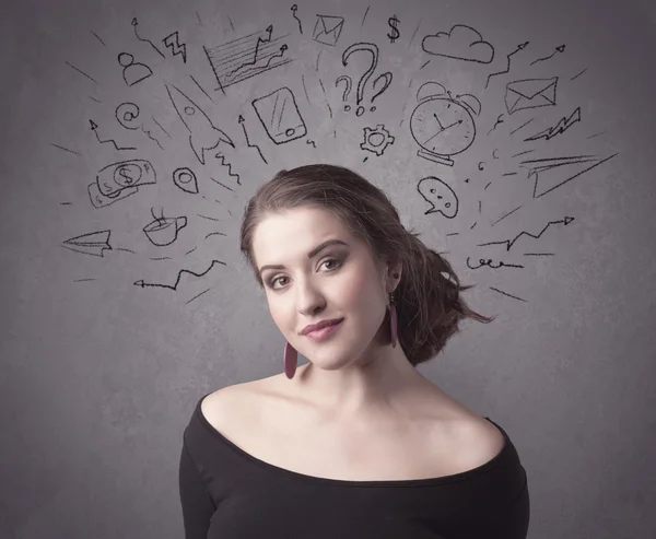 Girl with funny facial expression — Stock Photo, Image