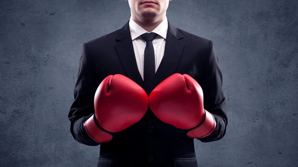 Boxing businessman concept — Stock Photo, Image